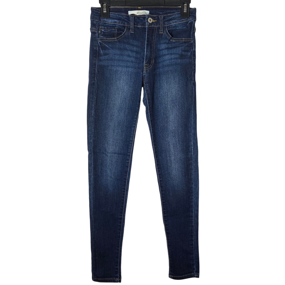 KanCan Dark Wash Skinny Denim Blue Jeans Size 5/26 Stretch Casual‎